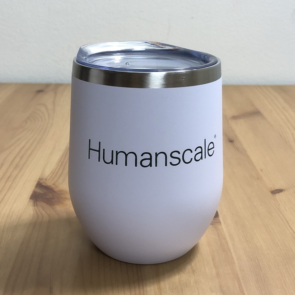 Humanscale Thermal Stainless Steel Tumbler 12 Oz Wine Tumbler White